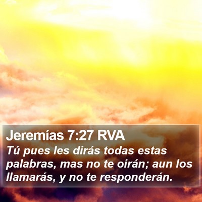 Jeremías 7:27 RVA Bible Verse Image