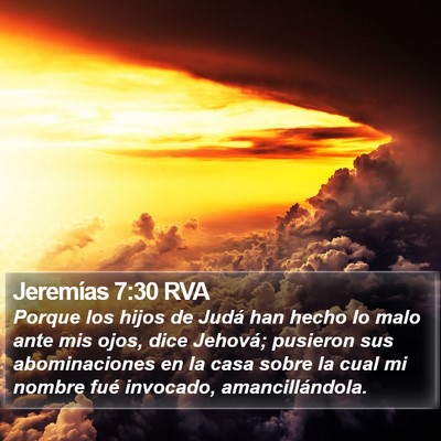 Jeremías 7:30 RVA Bible Verse Image