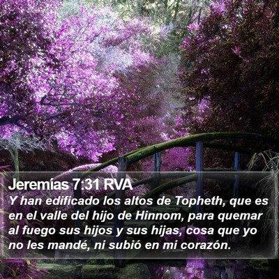 Jeremías 7:31 RVA Bible Verse Image