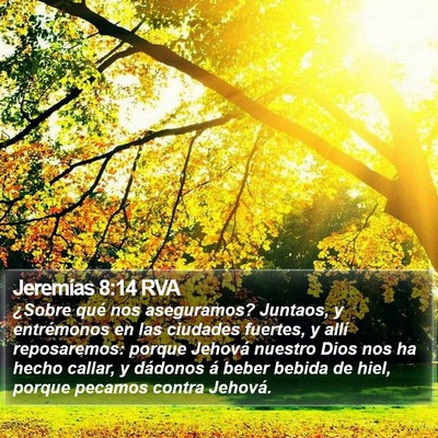 Jeremías 8:14 RVA Bible Verse Image