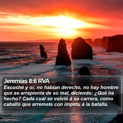 Jeremías 8:6 RVA Bible Verse Image