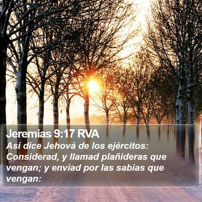 Jeremías 9:17 RVA Bible Verse Image