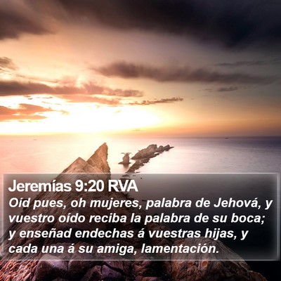 Jeremías 9:20 RVA Bible Verse Image