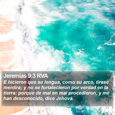 Jeremías 9:3 RVA Bible Verse Image