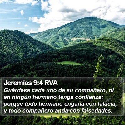 Jeremías 9:4 RVA Bible Verse Image