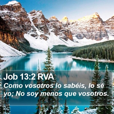 Job 13:2 RVA Bible Verse Image