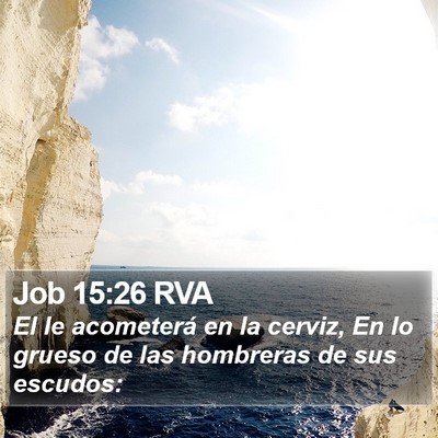 Job 15:26 RVA Bible Verse Image