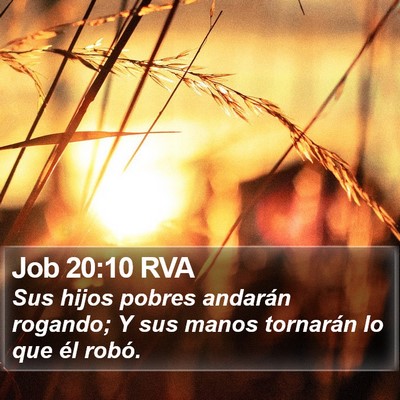 Job 20:10 RVA Bible Verse Image