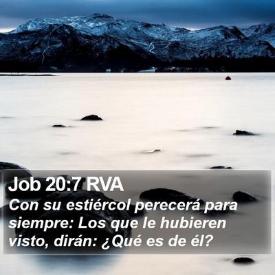 Job 20:7 RVA Bible Verse Image