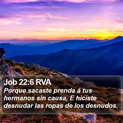 Job 22:6 RVA Bible Verse Image
