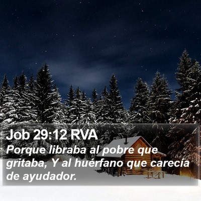 Job 29:12 RVA Bible Verse Image