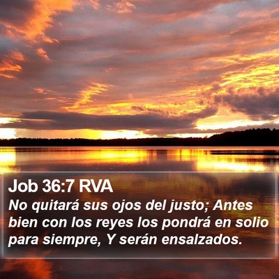 Job 36:7 RVA Bible Verse Image