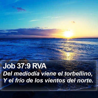 Job 37:9 RVA Bible Verse Image