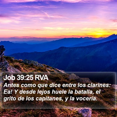 Job 39:25 RVA Bible Verse Image
