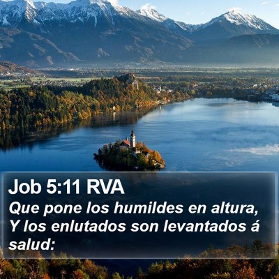 Job 5:11 RVA Bible Verse Image