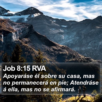 Job 8:15 RVA Bible Verse Image