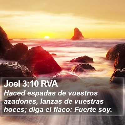 Joel 3:10 RVA Bible Verse Image