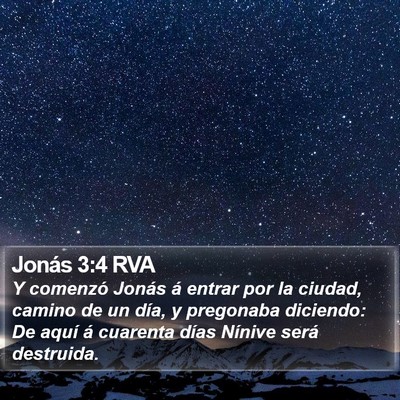Jonás 3:4 RVA Bible Verse Image