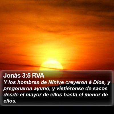 Jonás 3:5 RVA Bible Verse Image