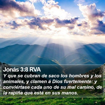 Jonás 3:8 RVA Bible Verse Image