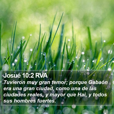 Josué 10:2 RVA Bible Verse Image