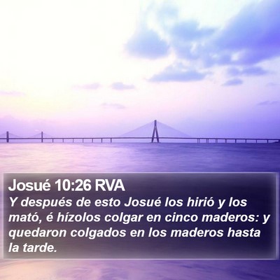 Josué 10:26 RVA Bible Verse Image