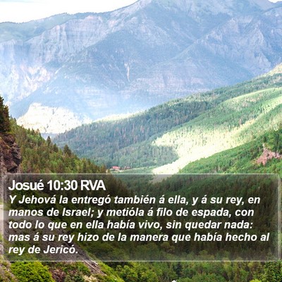 Josué 10:30 RVA Bible Verse Image