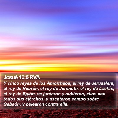 Josué 10:5 RVA Bible Verse Image