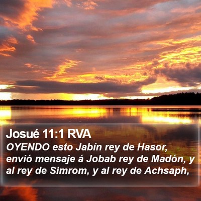Josué 11:1 RVA Bible Verse Image