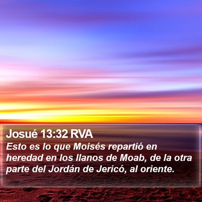 Josué 13:32 RVA Bible Verse Image