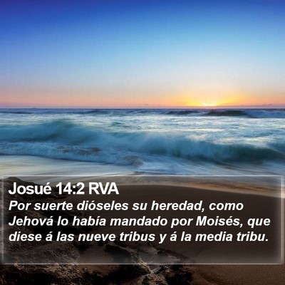 Josué 14:2 RVA Bible Verse Image
