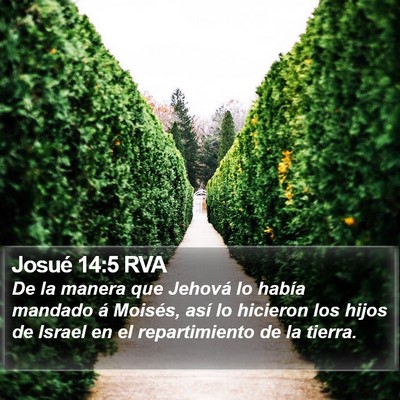 Josué 14:5 RVA Bible Verse Image