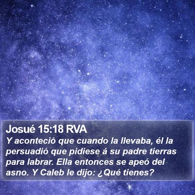 Josué 15:18 RVA Bible Verse Image