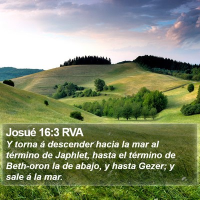 Josué 16:3 RVA Bible Verse Image