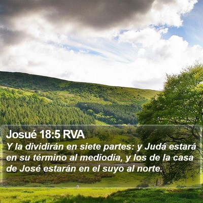 Josué 18:5 RVA Bible Verse Image