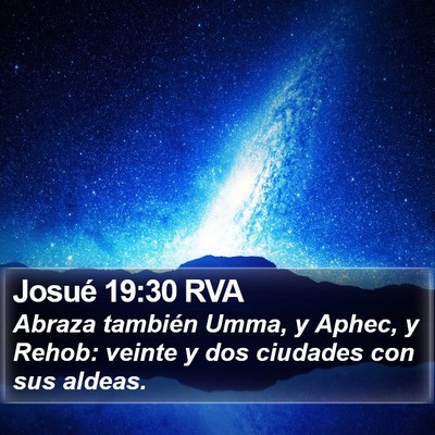 Josué 19:30 RVA Bible Verse Image