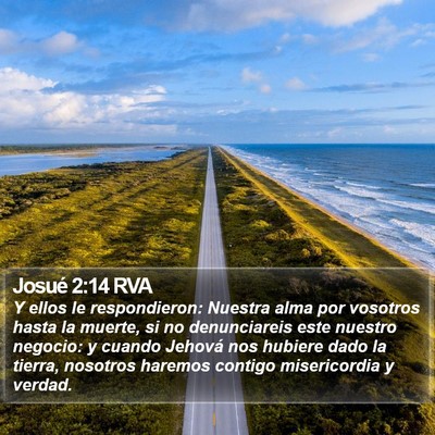 Josué 2:14 RVA Bible Verse Image