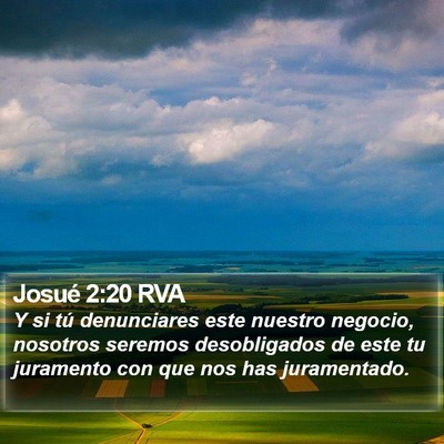 Josué 2:20 RVA Bible Verse Image