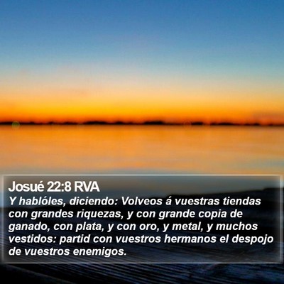 Josué 22:8 RVA Bible Verse Image