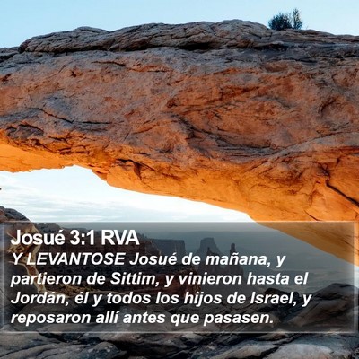 Josué 3:1 RVA Bible Verse Image