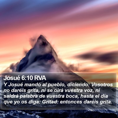 Josué 6:10 RVA Bible Verse Image