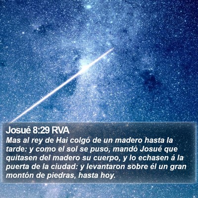 Josué 8:29 RVA Bible Verse Image