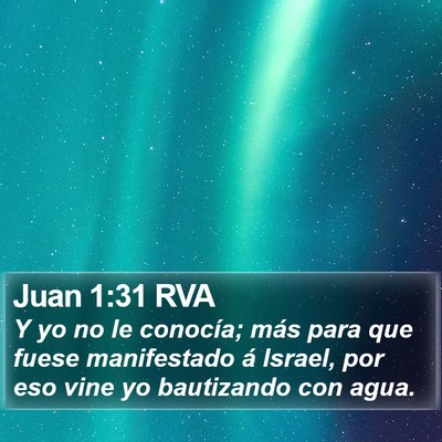 Juan 1:31 RVA Bible Verse Image