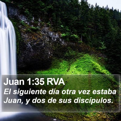 Juan 1:35 RVA Bible Verse Image