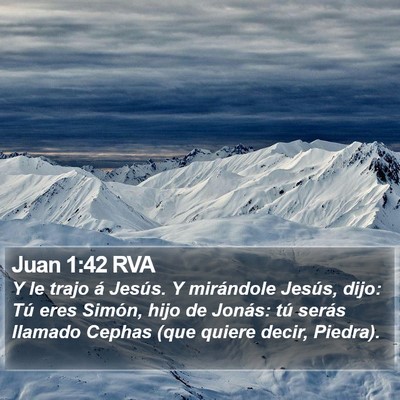 Juan 1:42 RVA Bible Verse Image