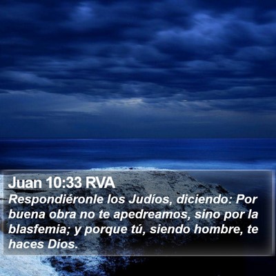 Juan 10:33 RVA Bible Verse Image