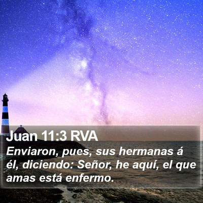 Juan 11:3 RVA Bible Verse Image