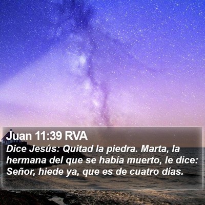 Juan 11:39 RVA Bible Verse Image