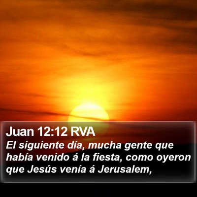Juan 12:12 RVA Bible Verse Image