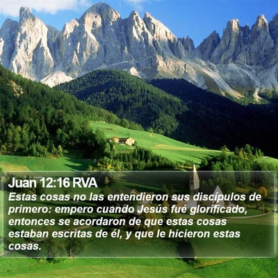 Juan 12:16 RVA Bible Verse Image